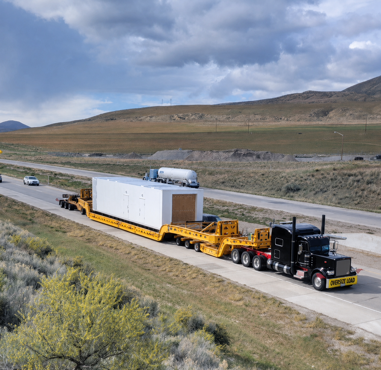 Oversized industrial load transportation